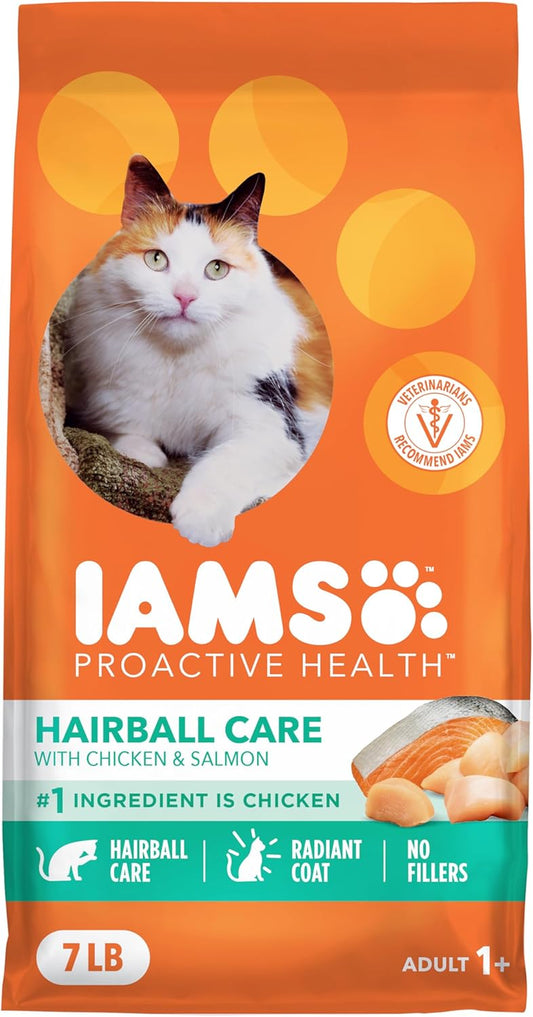 Proactive Health Adult Hairball Care Dry Cat Food with Chicken and Salmon, 7 Lb. Bag