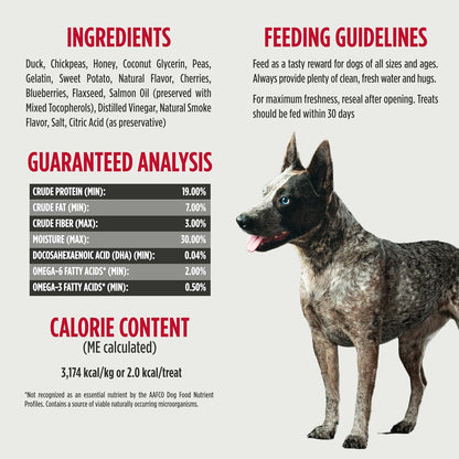 Trainers Duck Recipe Grain-Free Low-Calorie Healthy Dog & Puppy Training Treats, 4 Ounce Pouch