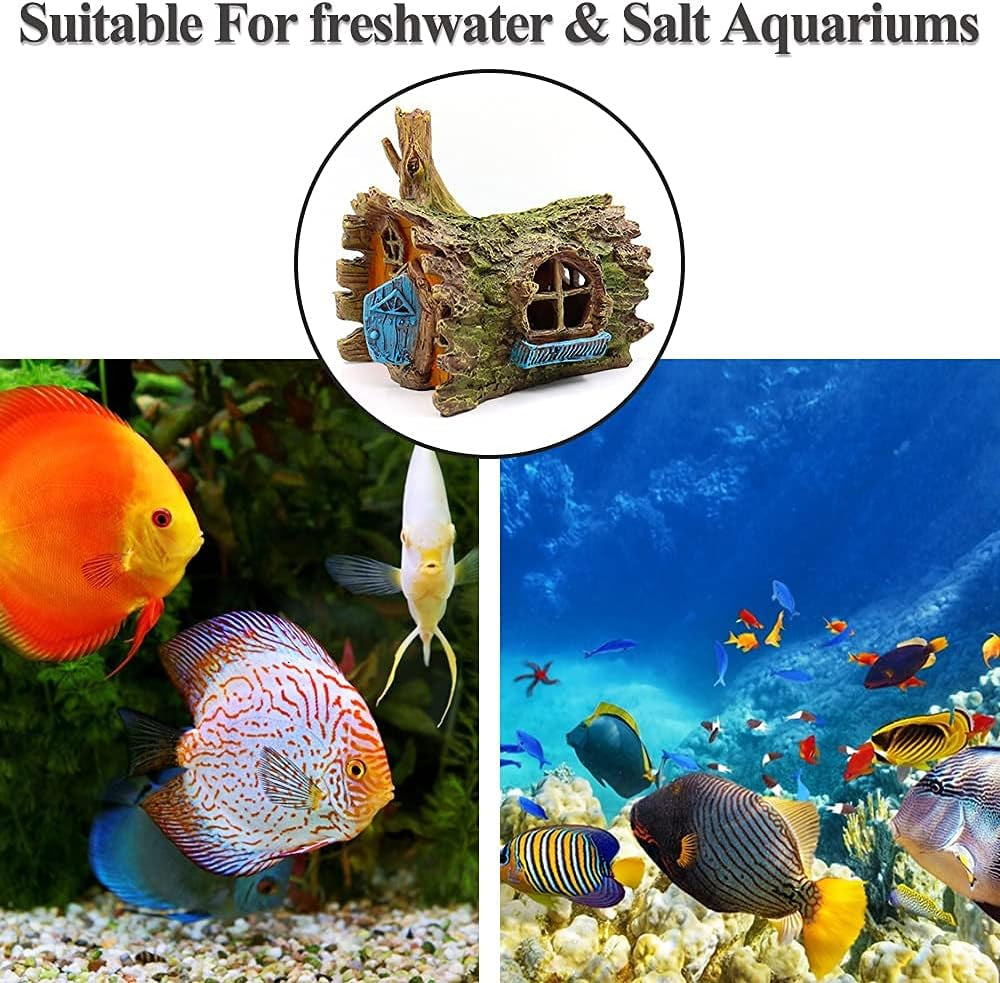 Fish Tank Decorations Betta House Hide Cave Aquarium Ornament Small and Medium Fish Accessories Fish Resin Toys Hideouts Aquarium Backgrounds