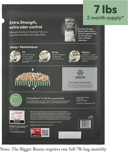 Purina  Scented Litter Pellets, Breeze Enhanced Refill Litter Pellets in Recyclable Box - (4) 7 Lb. Bags