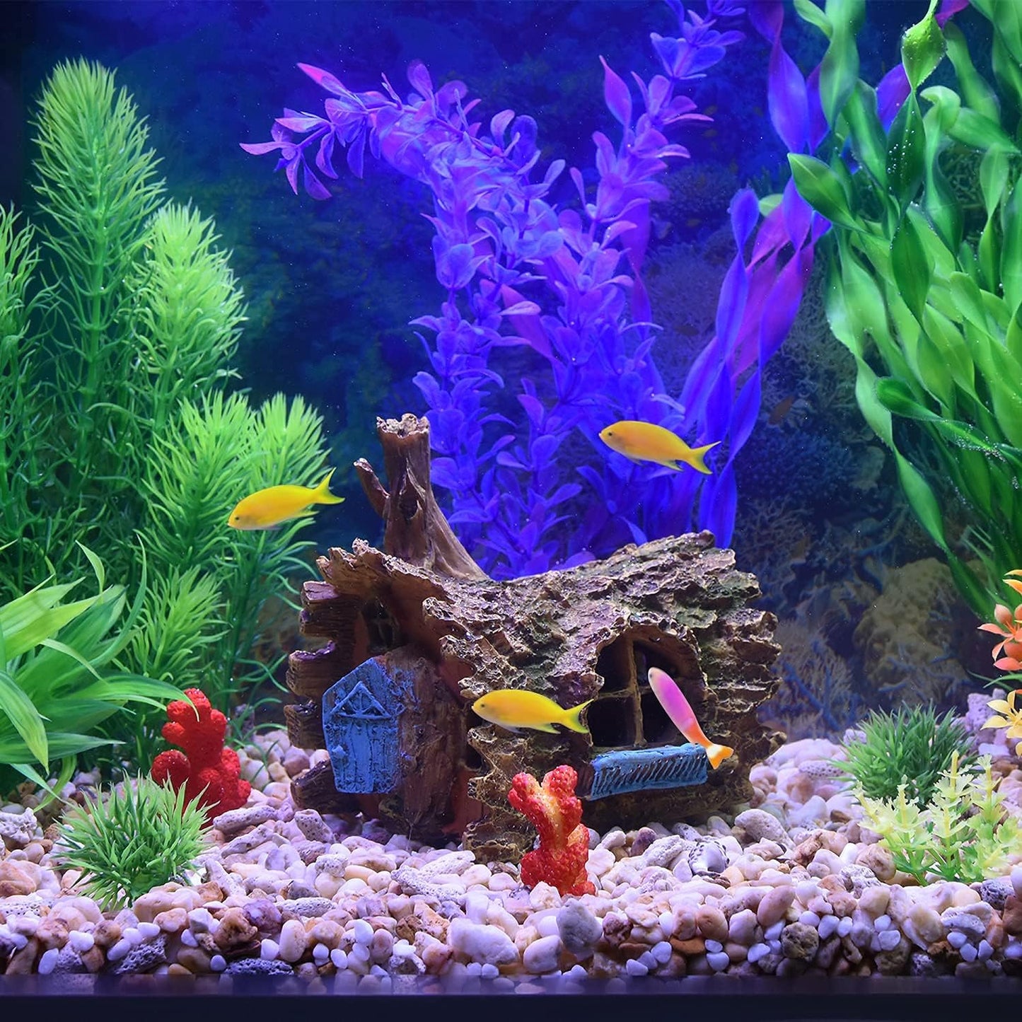 Fish Tank Decorations Betta House Hide Cave Aquarium Ornament Small and Medium Fish Accessories Fish Resin Toys Hideouts Aquarium Backgrounds