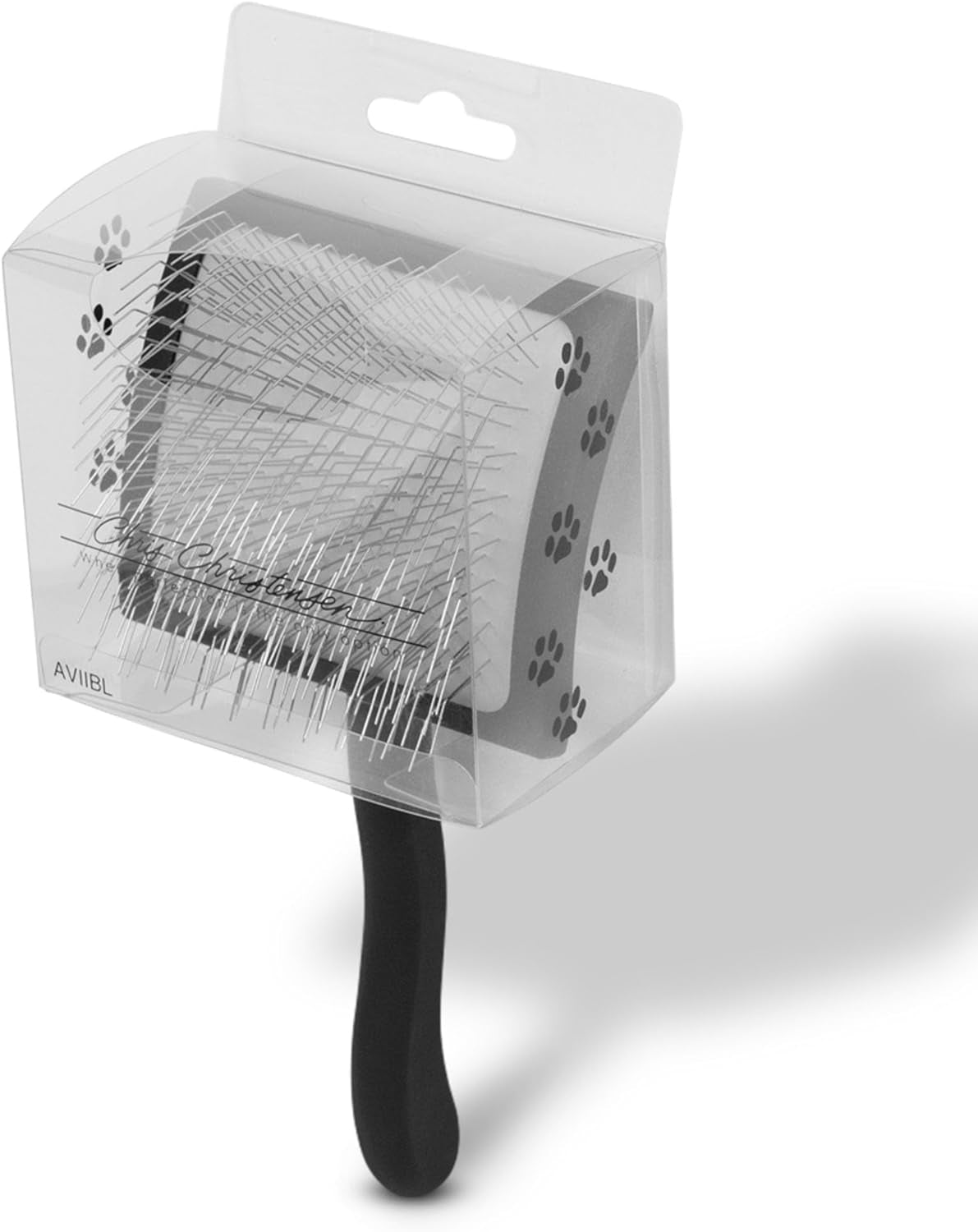 Big K Dog Slicker Brush for Dogs (Goldendoodles, Labradoodles, Poodles), Groom like a Professional, Fluff Detangle Style, Saves Time Energy, Black, Large